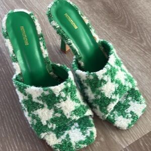Green and White Mules